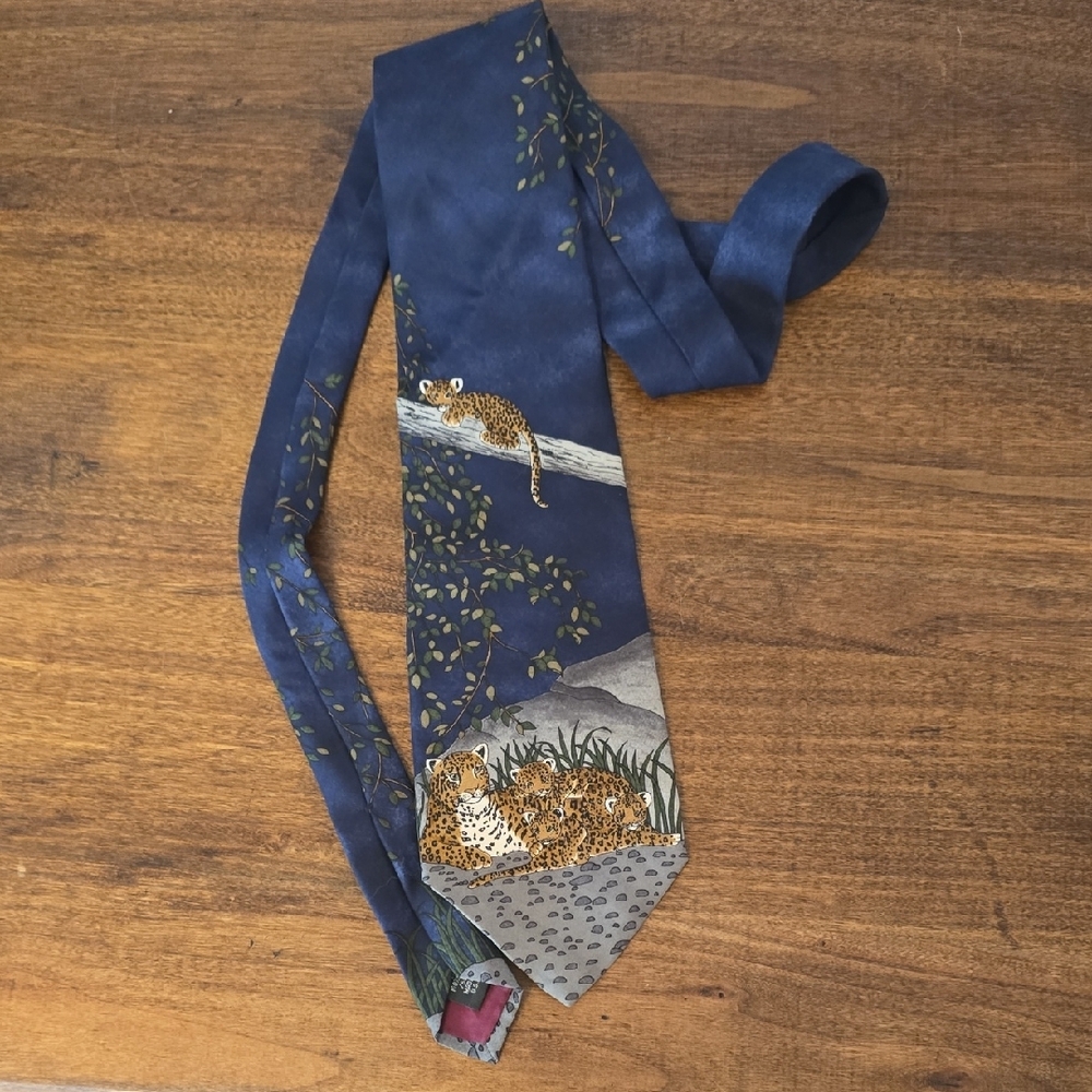 Vintage WWF Leopard Men's Tie